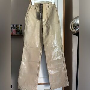 NWT pretty little thing wide leg, snake print